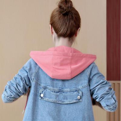 ÁO KHOÁC JEAN IN CHỮ PHỐI NÓN HỒNG - NK340
